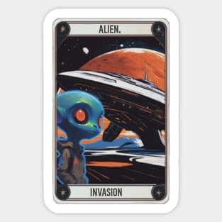 Alien Invasion Sticker